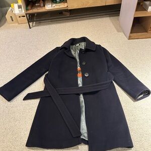 J. Crew Dark Blue Wool Coat